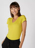 Plain T-shirt with V-neck and Short Sleeves - Safqqa Egypt