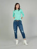 Solid T-shirt with Crew Neck and Long Sleeves - Safqqa Egypt