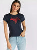 Typographic Print Crew Neck T-shirt with Cap Sleeves - Safqqa Egypt