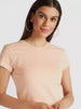 Solid Crew Neck T-shirt with Cap Sleeves - Safqqa Egypt