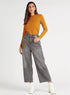 Textured Crew Neck T-shirt with Long Sleeves