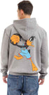 سويت شيرت بغطاء رأس رمادي داكن بطبعة "Duffy Duck" من Ravin للرجال، 96452 
