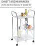 WENKO 3 Tier, Rolling Organizer, Storage Wheels, Metal cart, White
