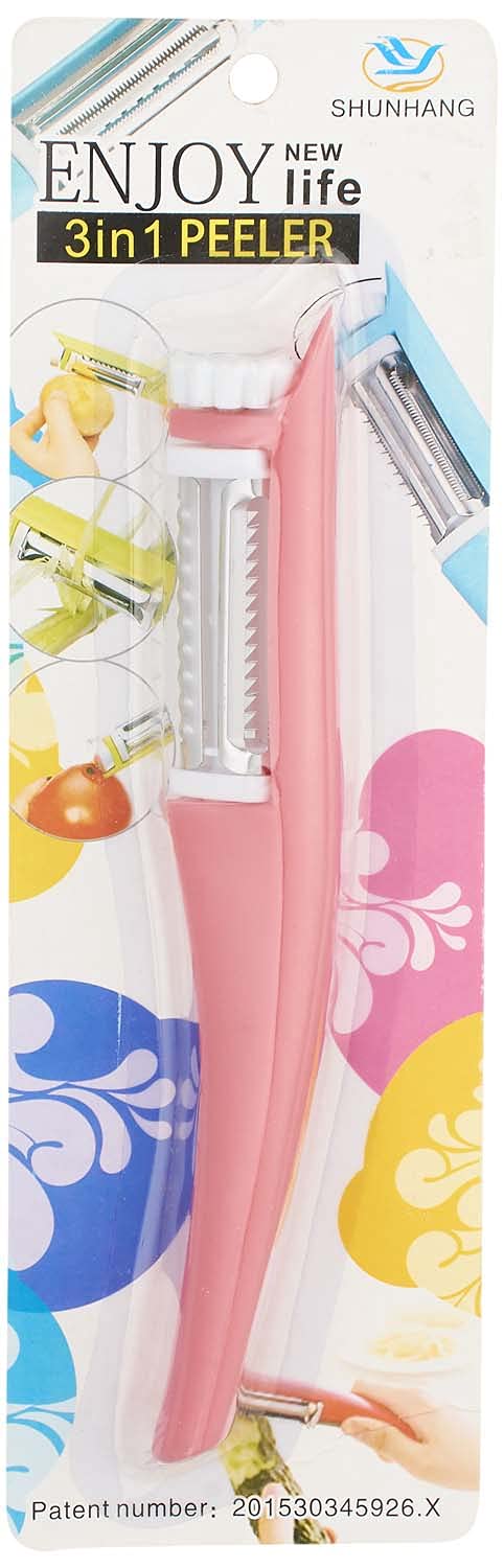 Shunhang 3 in 1 Stainless Steel Peeler with Plastic Handle - Pink – Safqqa Egypt