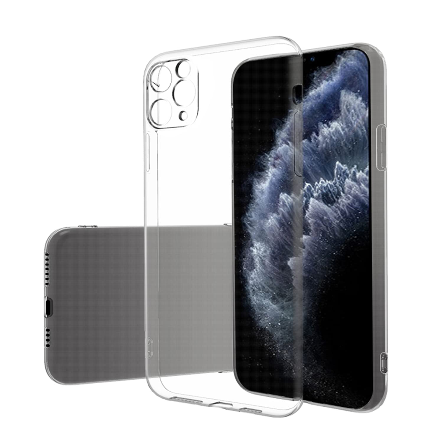 غطاء من  Limnan مناسب لهاتف iPhone 11 Pro Max باللون الشفاف مصمم لحماية الهاتف مع الحفاظ على مظهره الأصلي. مصنوع من مادة شفافة عالية الجودة