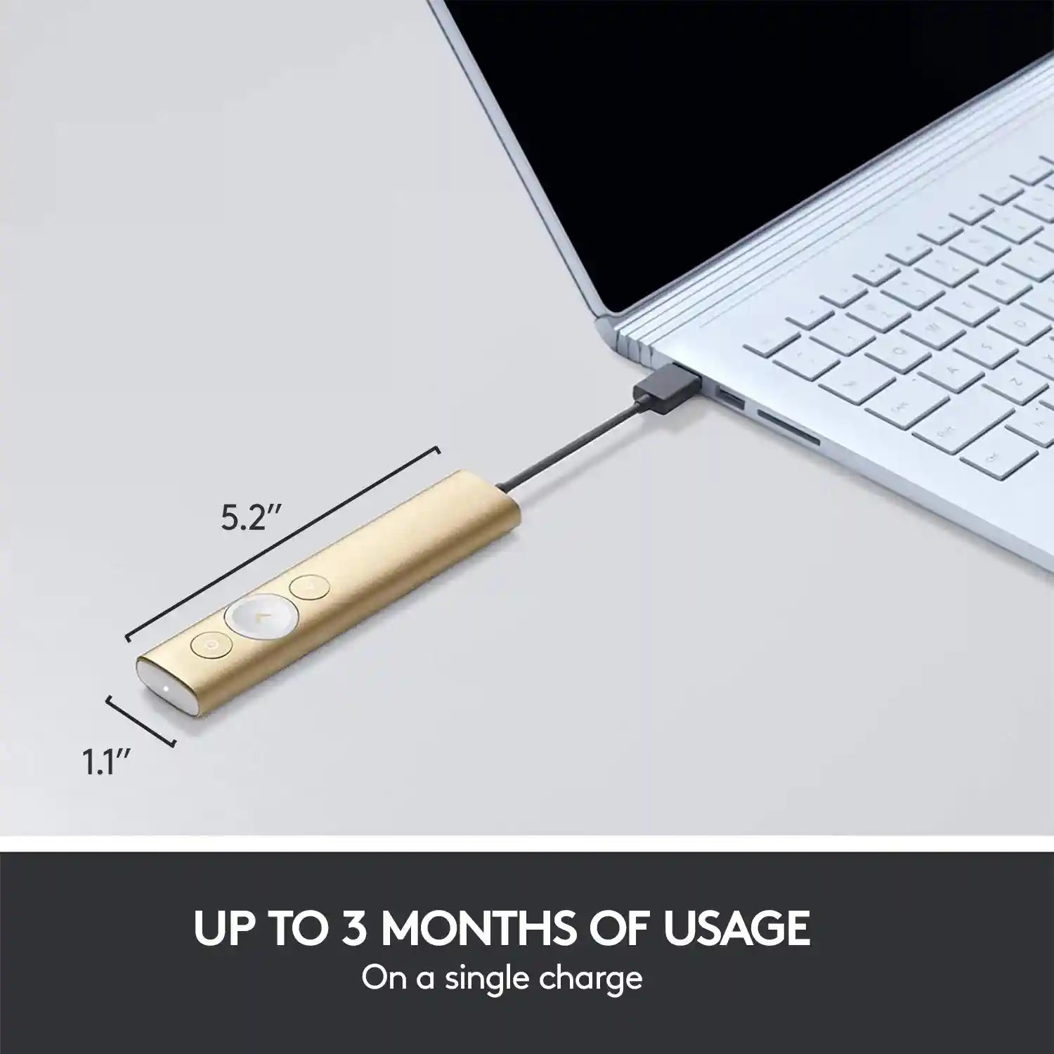 ريموت العرض لوجيتك سبوتلايت – تحكم احترافي للشرائح بمدى 30 متر وشحن سريع