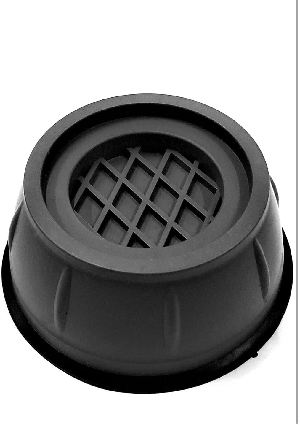 مجموعة قواعد الغسالة من جينيريك رنا ستور (4 قطع – باللون الأسود). تحتوي هذه المجموعة العملية على أربع قواعد متينة مصممة لتقليل الاهتزاز والضوضاء والحركة أثناء دورات الغسيل والعصر