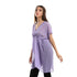 JAMILA Women Self Stitches Sheer Short Sleeves Blouse Shirt
