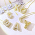 Boolygo Bubble Letter N Necklace Gold Plated Initial Pendant