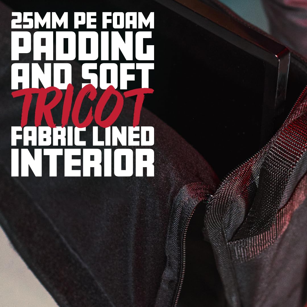 حقيبة النقل جاتور كيسز هي حل متين ومريح لنقل شاشتين LCD، أو شاشات كمبيوتر، أو تلفزيونات بحجم 40