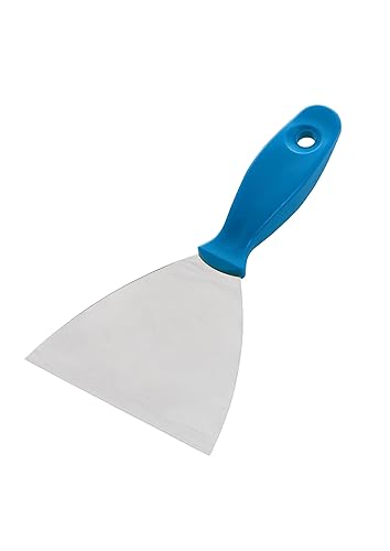 Maya Stainless Steel Spatula with PP Handle Stiff (120 mm) Blue 88102
