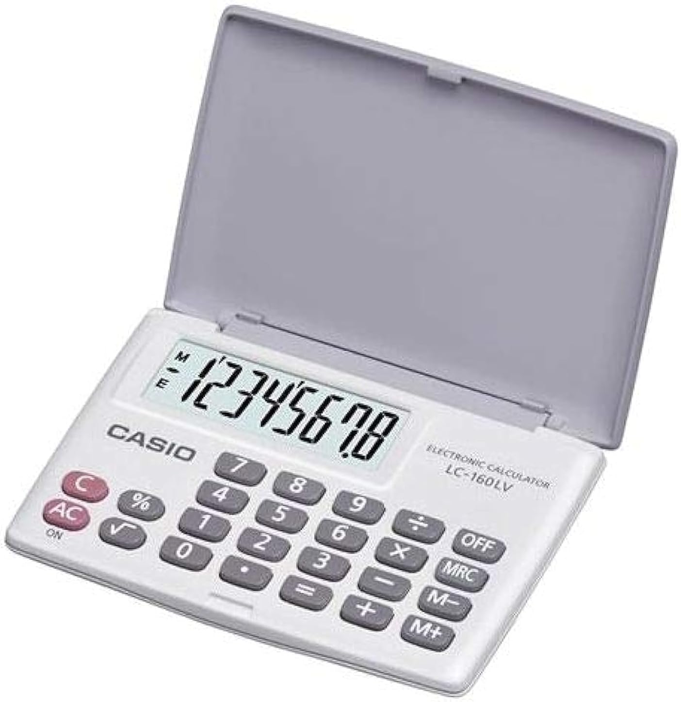آلة حاسبة عملية محمولة CASIO LC-160LV-WE