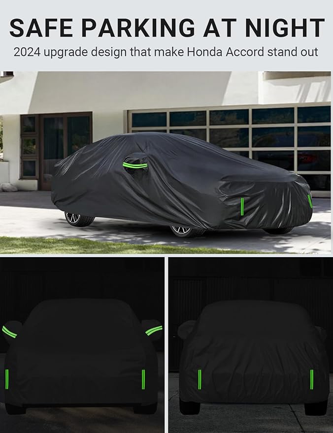 Proadsy Car Cover for Honda Accord 2019-2022 2023, Waterproof,  Black
