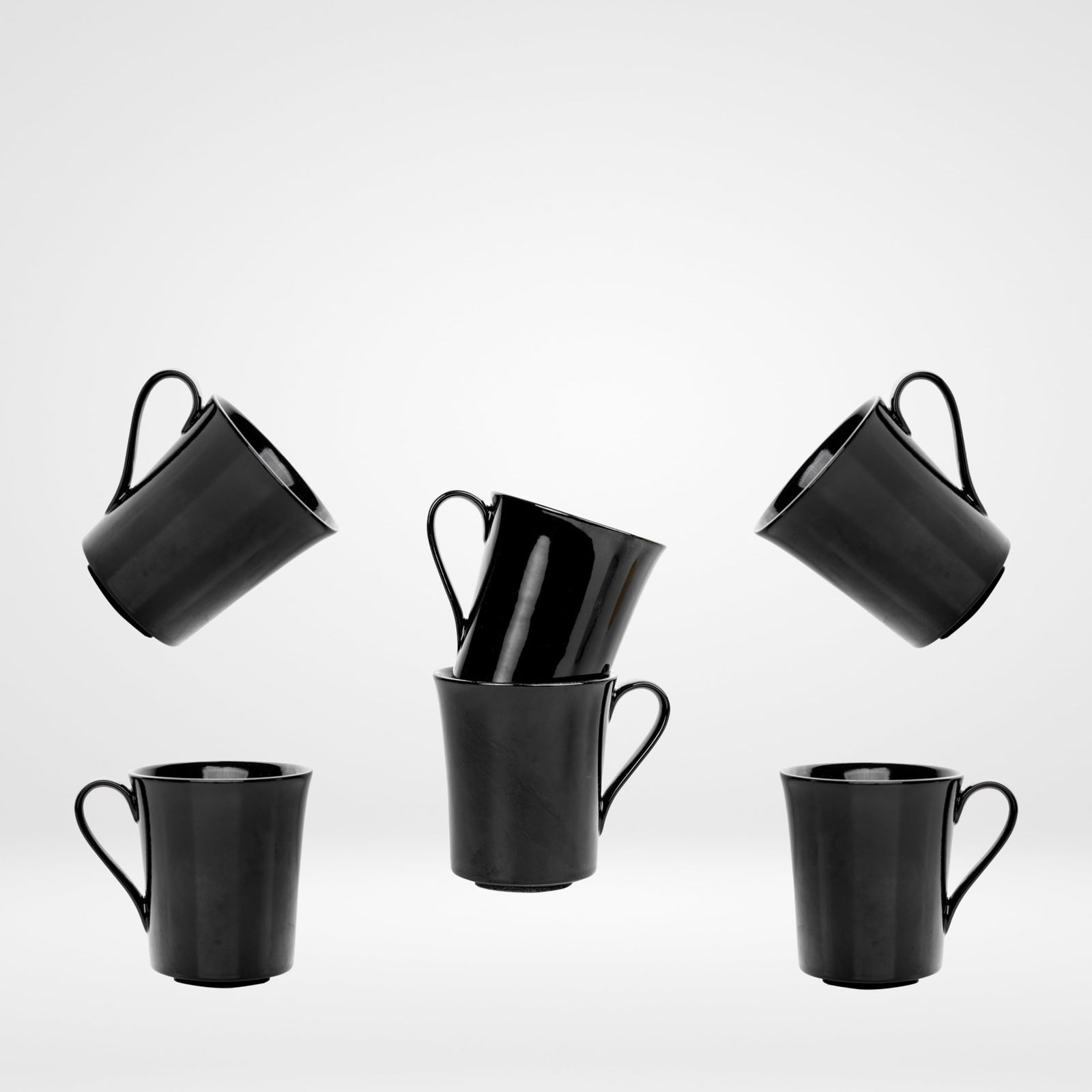 Porcelain tableware Galaxy Mug Set 6 pcs.- Black 1 box
