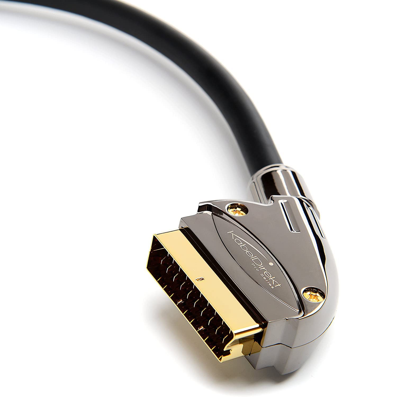 KabelDirekt – 3m SCART cable (21-pin, multiple shieldings, precision connector, full HD) PRO Series
