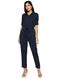 Miss Olive Women's Regular Fit Shirt Style Solid Jumpsuit