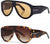 OSAGAMA Women Oversized Aviator Sunglasses Brown Retro Style
