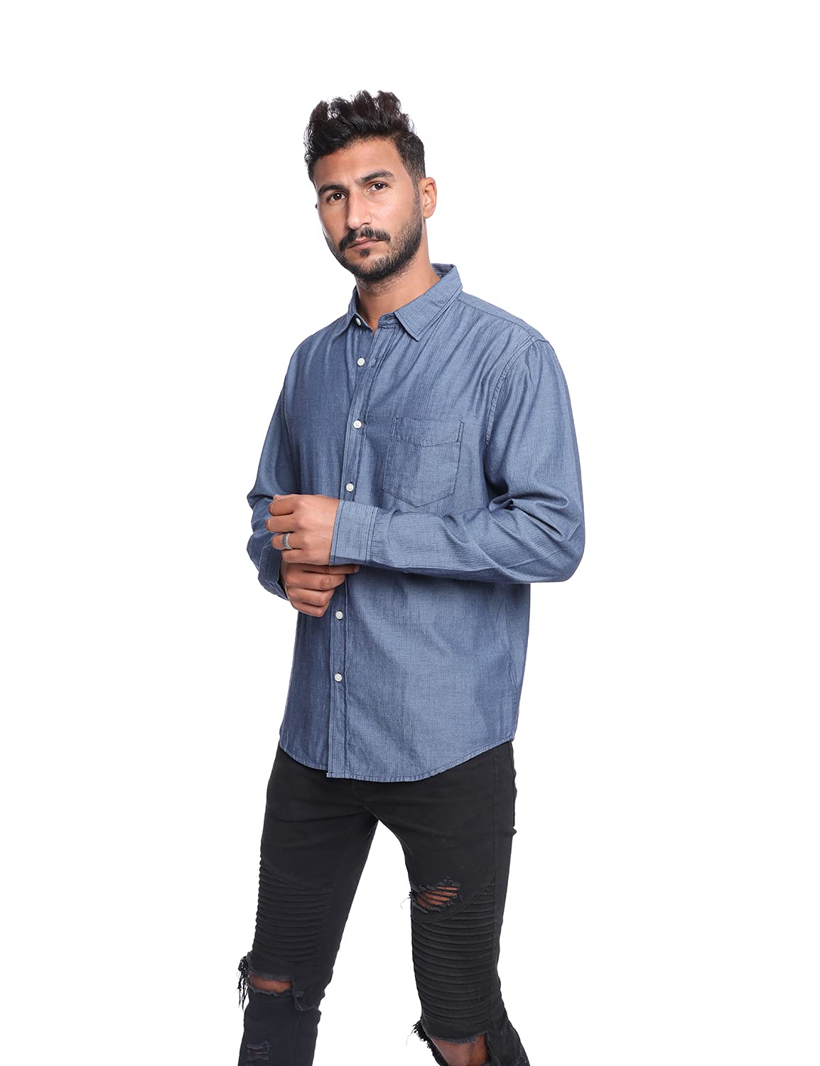 AEROPOSTALE Cotton Long Sleeves Slim-Fit Shirt for Men