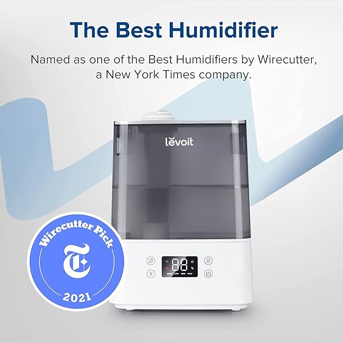 LEVOIT Smart Humidifier 6L Cool Mist Grey Alexa Control – Safqqa Egypt