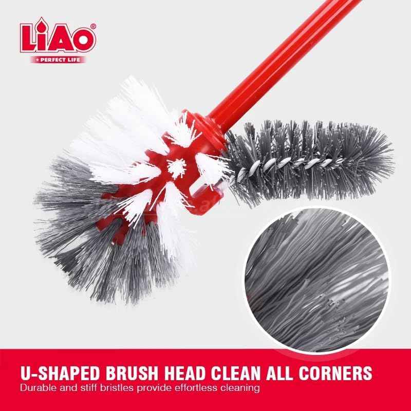 LiAo D130008 Heavy Duty Toilet Brush & Caddy Set – 40cm
