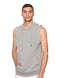 34 by Amr Diab Cotton Kangaroo-Pocket Sleeveless Hoodie for Men