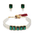 ZAVERI PEARLS Jewellery Set For Women -Green