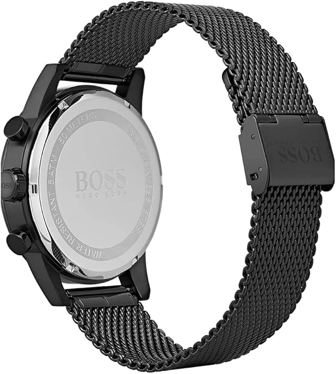 Hugo Boss Mens Quartz Wrist Watch, Chronograph and Stainless Steel- 1513769