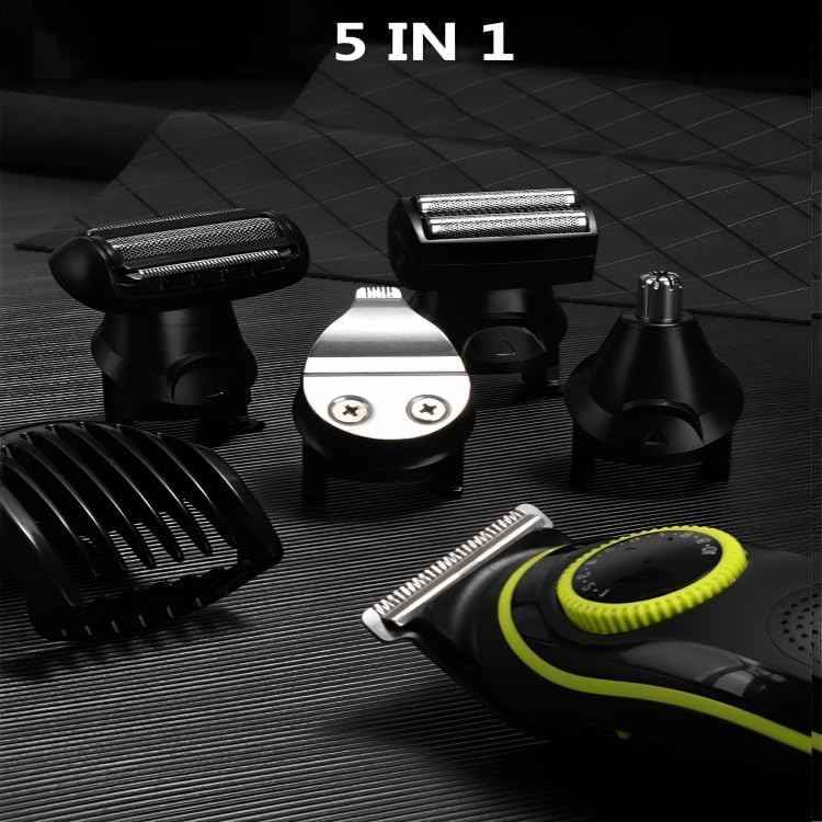 KEMEI KM-696 5 in 1 electric HAIR SHAVER full care grooming kit. Professional Body Ear Nose Hair, Men’s Beard Grooming Kit Mustache Trimmer, Cordless Electric Hair Clippers Haircut - Safqqa Egypt