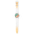 Swatch Silicone Two-Tone Dial Round Analog Watch for Women -