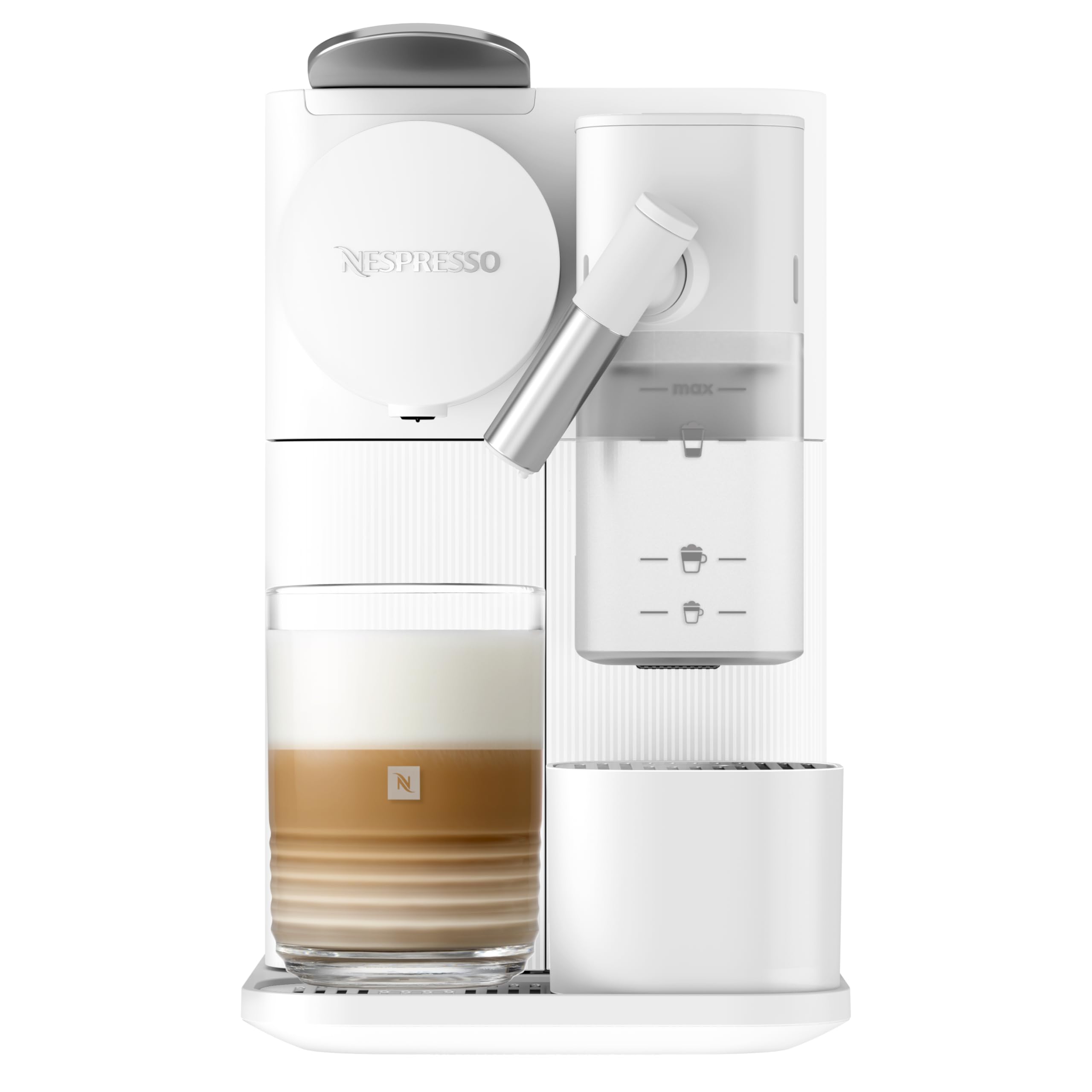 ماكينة قهوة Nespresso Lattissima One – أبيض، نظام الكبسولات