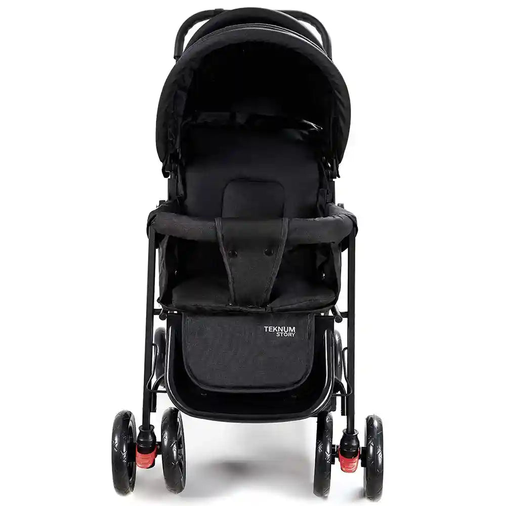 Teknum Double Baby Stroller For Baby- Black