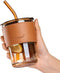 KELVEE 435ml Glass Tumbler with Lid and Silicone Straw Multi Color