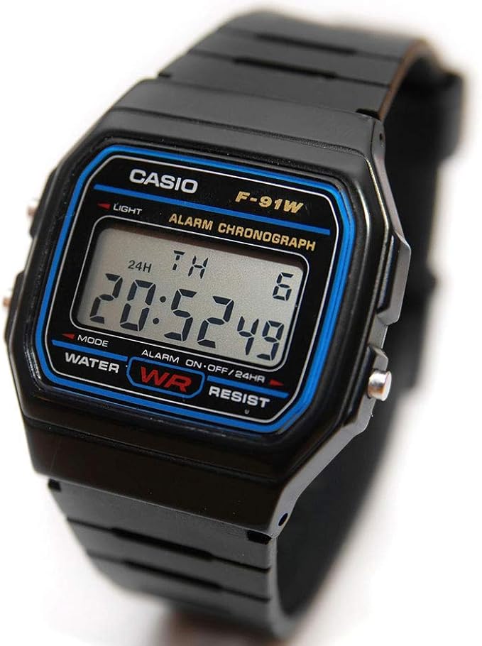 Casio F91W-1 Men Casual Watch Black Digital Quartz