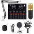 مجموعة ميكروفون BM-800 طقم مايك مع كارت صوت V8 مكثف وميكسر دي جي ذراع متقاطع للميكروفون قابل للتعديل مثبت عازل للصدمات معدني وفلتر بوب مزدوج الطبقة لتسجيل الاستوديو والبث بلوتوث ذهبي من اكس كيس