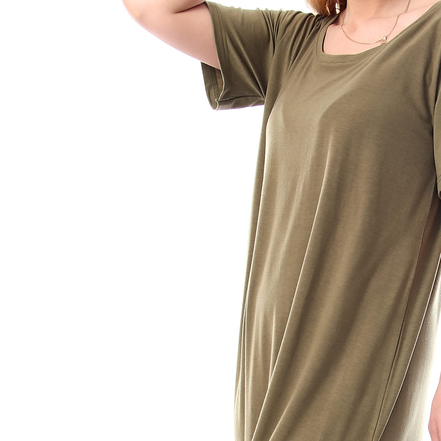 Jamila women side slits half sleeves dress