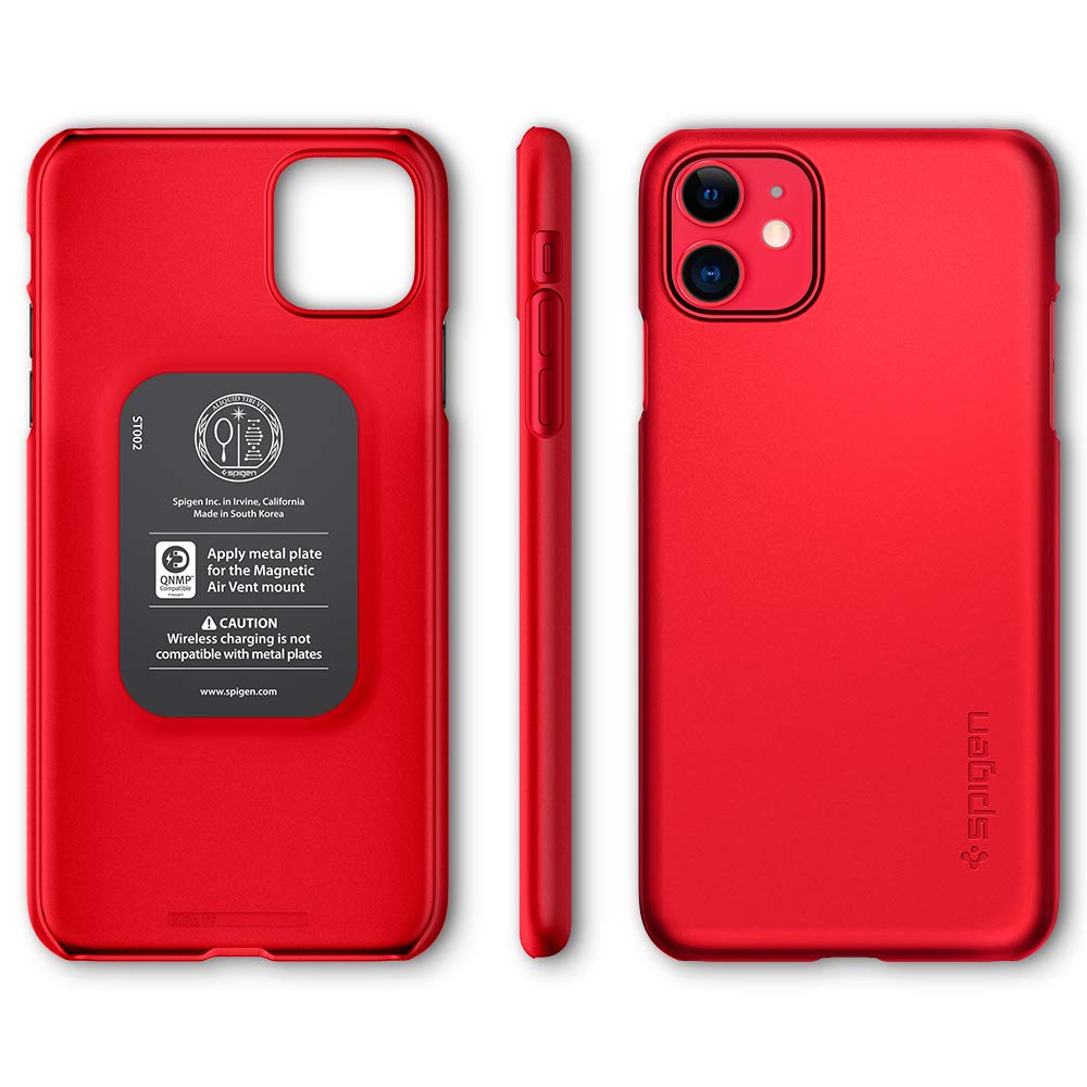 Spigen Thin Fit designed for iPhone 11 case cover - Red – Safqqa Egypt