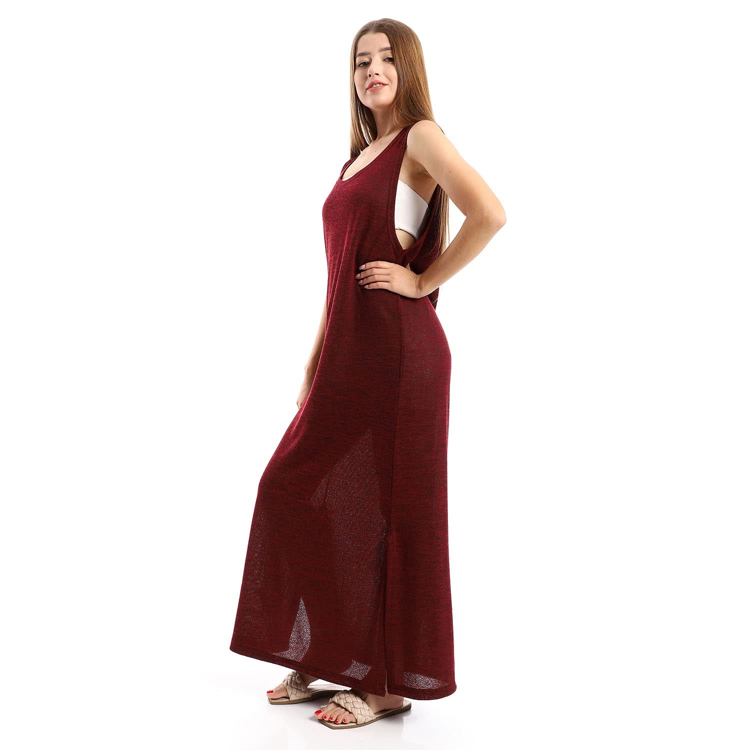 Jamila  Women Round Collar Cover UP With Side Slits Outerwear