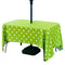 Poise3EHome 60 inches Outdoor/Indoor Waterproof Spillproof Round Tablecloth with Umbrella Hole Zipper for Camping Picnic Party Patio Table Spring, Green Polka Dot - Safqqa Egypt