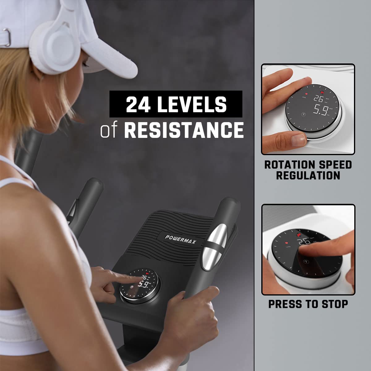  باور ماكس فيتنيس EH-760 الرياضي البيضاوي مع قفص لزجاجة الماء – Safqqa Egypt