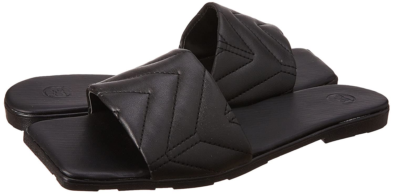 Club Aldo Quilted Square Toe Flat Slides for Women