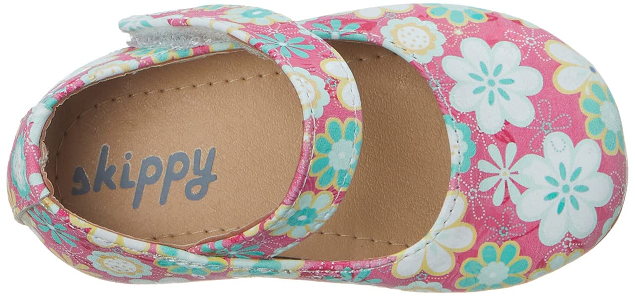 Skippy Flower Print Velcro Closure Mary Jane Shoes for Girls
