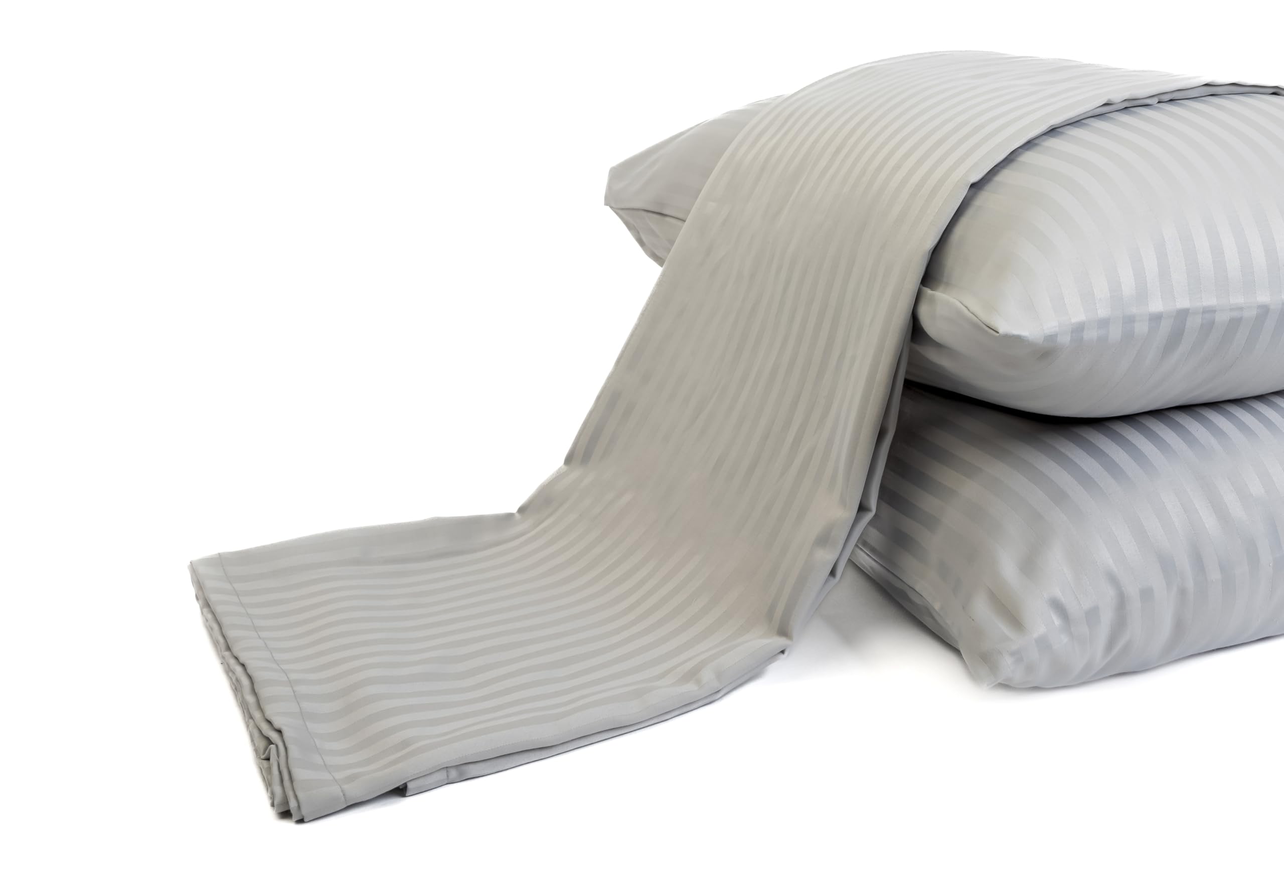 Home of Linen Striped Flat Sheet Set 1.8x2.4m with 2 Pillowcases Premium Bedding Set – Safqqa Egypt