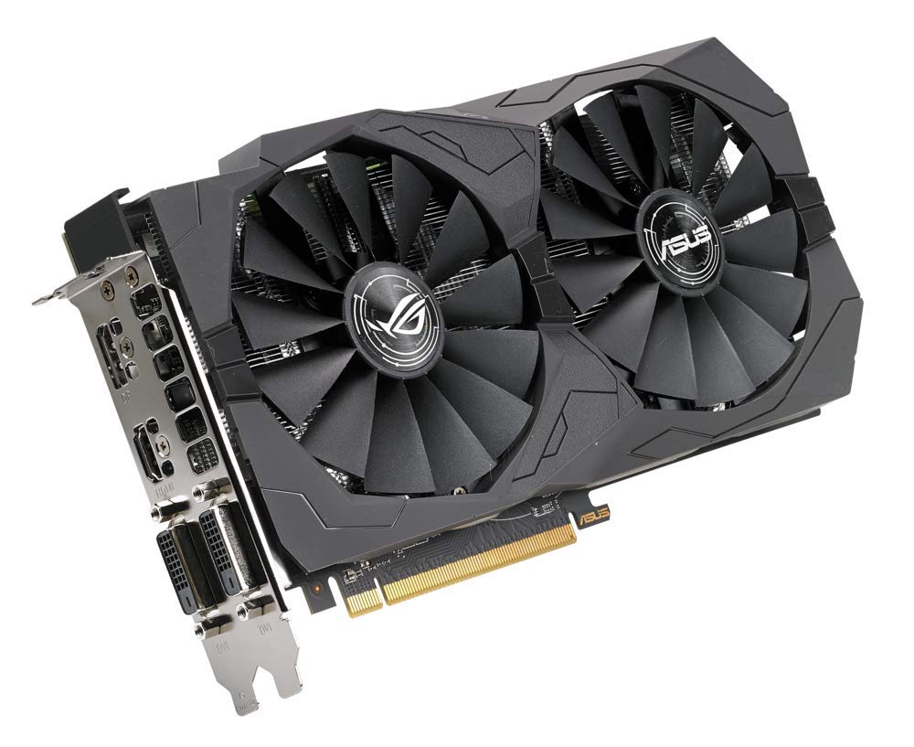 بطاقة رسومات ASUS AMD ROG-STRIX-RX570-O4G-GAMING 4 جيجابايت GDDR5 256-بت ذاكرة DVI/DP/HDMI PCI Express 3 - أسود