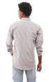 Ravin Long Sleeves Striped Brown & White Buttoned Shirt For Men,Comfortable fit suitable for daily wear.