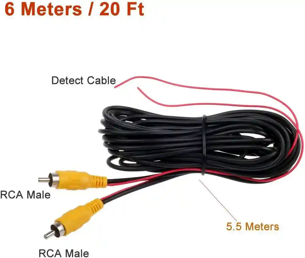 Cocar AC18 Car Auto Rear View Camera Backup Cam Bumper Hole Drilling 18mm Mount Universal Fit Parking Assistance Grid Lines - Safqqa Egypt