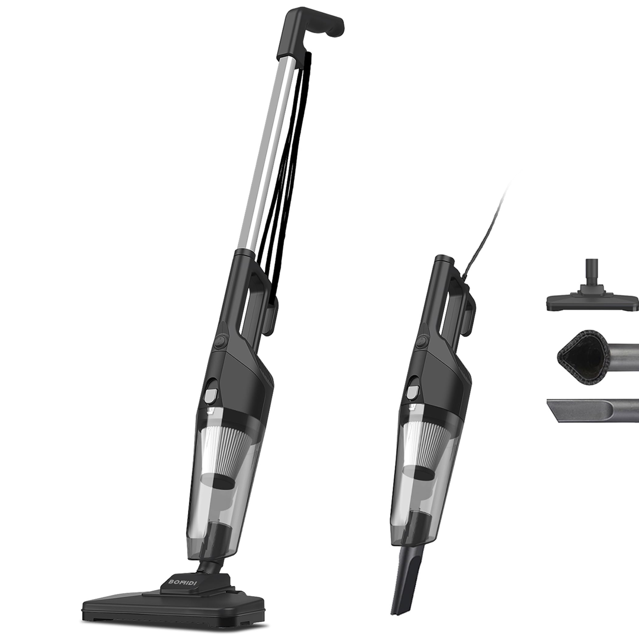 مكنسة اليد فائقة القوة BOMIDI بقوة 17000Pa – صندوق تالف تقدم نفس أداء التنظيف القوي مثل الطراز العادي بسعر مخفض بسبب تلف طفيف في التغليف وخدوش سطحيه.