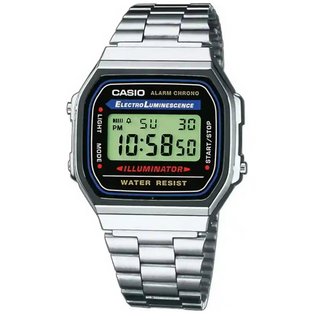 Casio Collection Unisex Adults Watch A168WA, Silver - Safqqa Egypt
