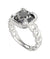 Guess UBR20026-50 Stainless Steel Middle Stone Ring for Women - Silver