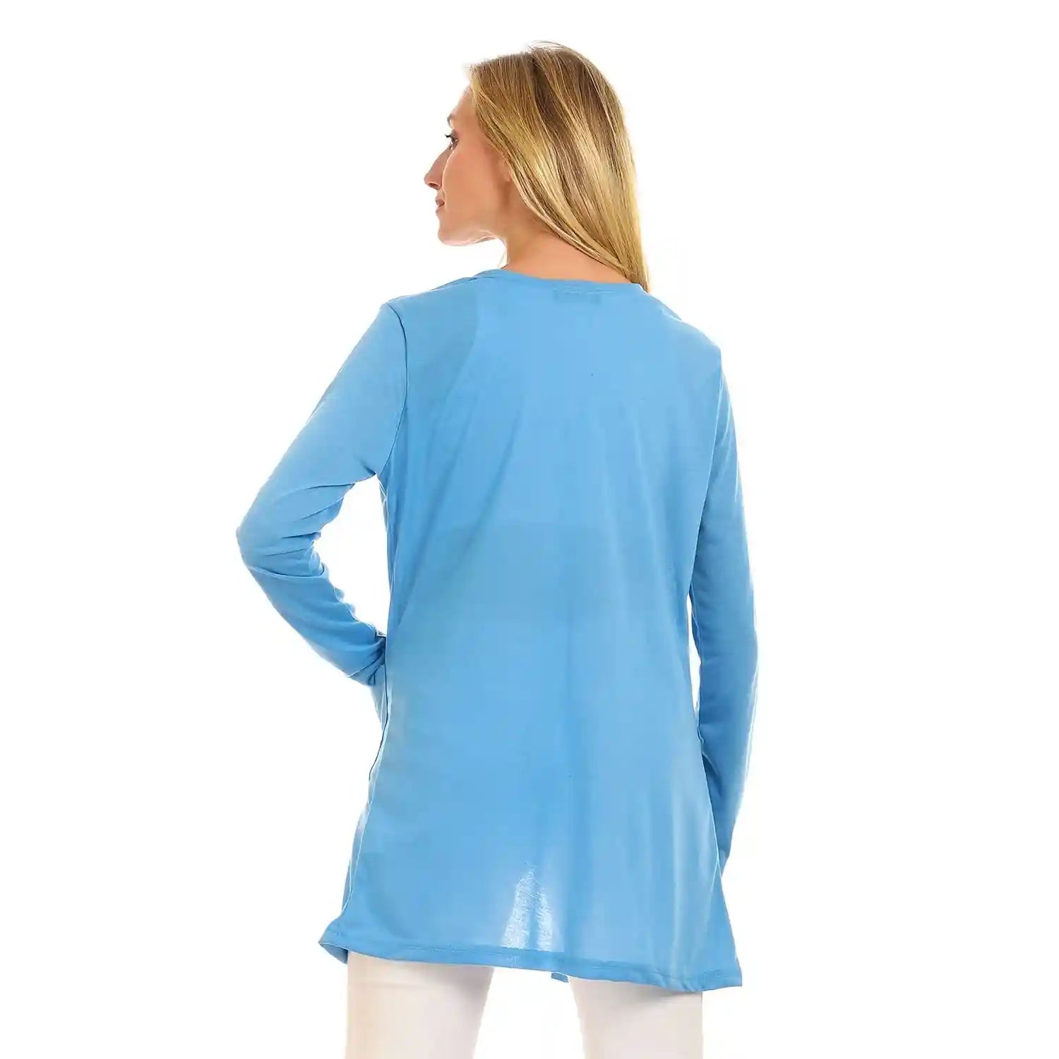 JAMILA Women Basic Plain Open Neckline Cardigan SWEATER
