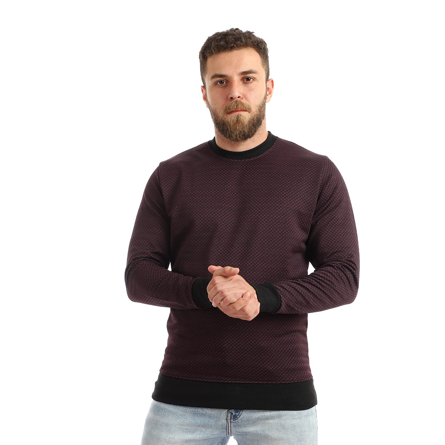 OffCliff Classic Pullover For Men,Simple and versatile style suitable for casual or semi-casual occasions